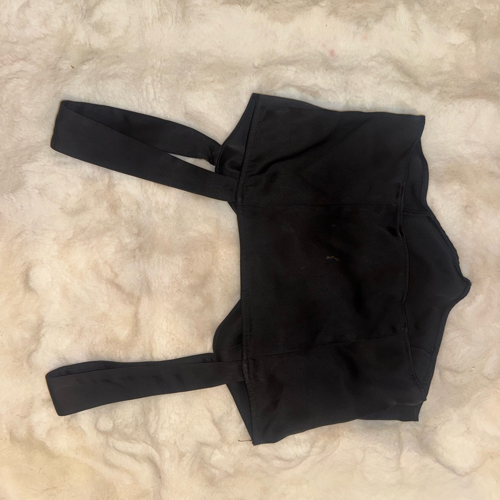 black tiny silk top